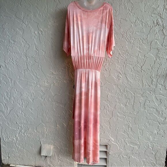 FREE PEOPLE Dress Women Small Alyssa Wrap Maxi Boho Tie Dye Ring Detail‎ Casual - Picture 7 of 12